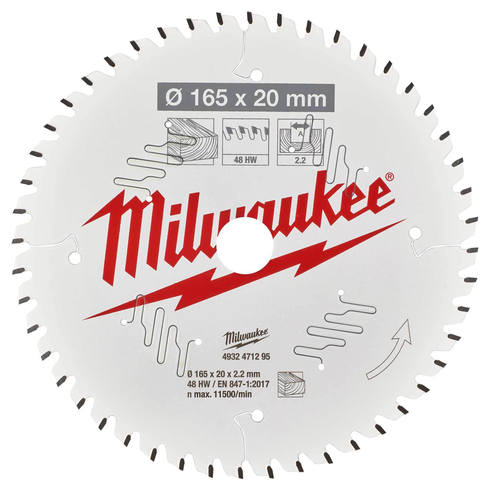 Milwaukee Thin Kerf Wood Cutting Circular Saw Blade 165mm 40T 15.8mm Price Comparisons | Compare The Build
