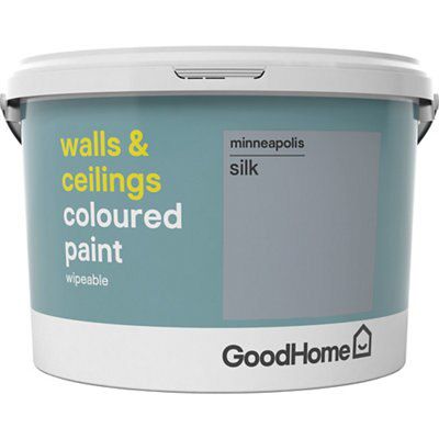 GoodHome Walls & ceilings Minneapolis Silk Emulsion paint, 2.5L Price Comparisons | Compare The Build