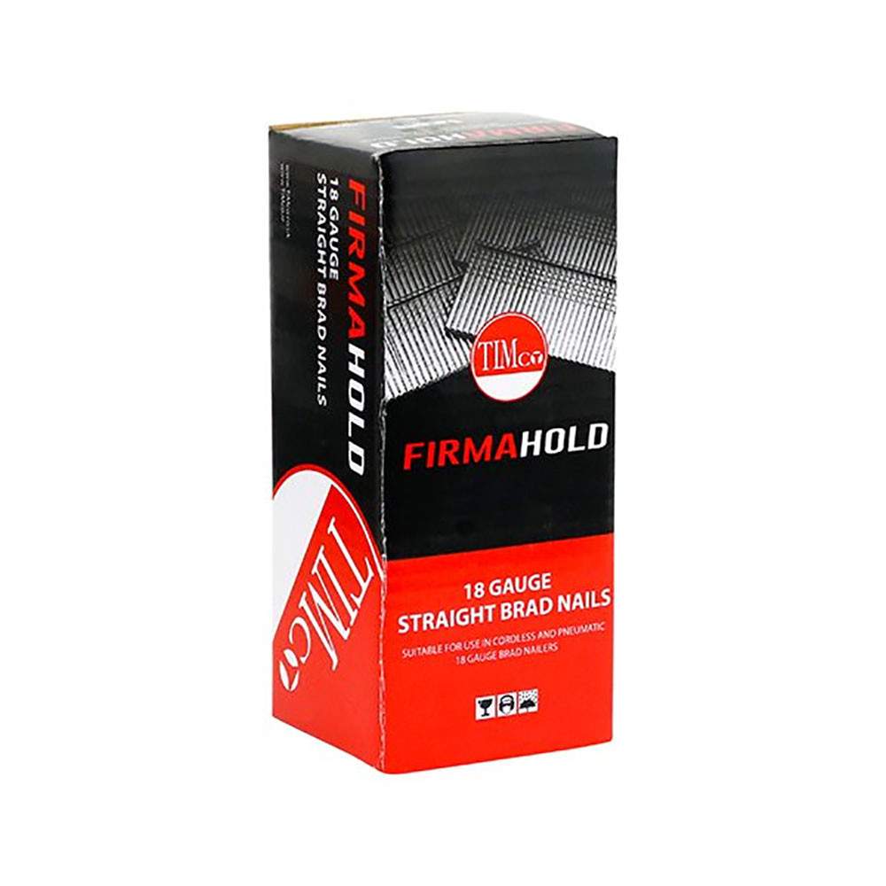 FirmaHold Collated Galvanised 18 Gauge Straight Brad Nails Pack of 5000 - 16mm Carbon Steel TIMco BG1816 | Compare The Build