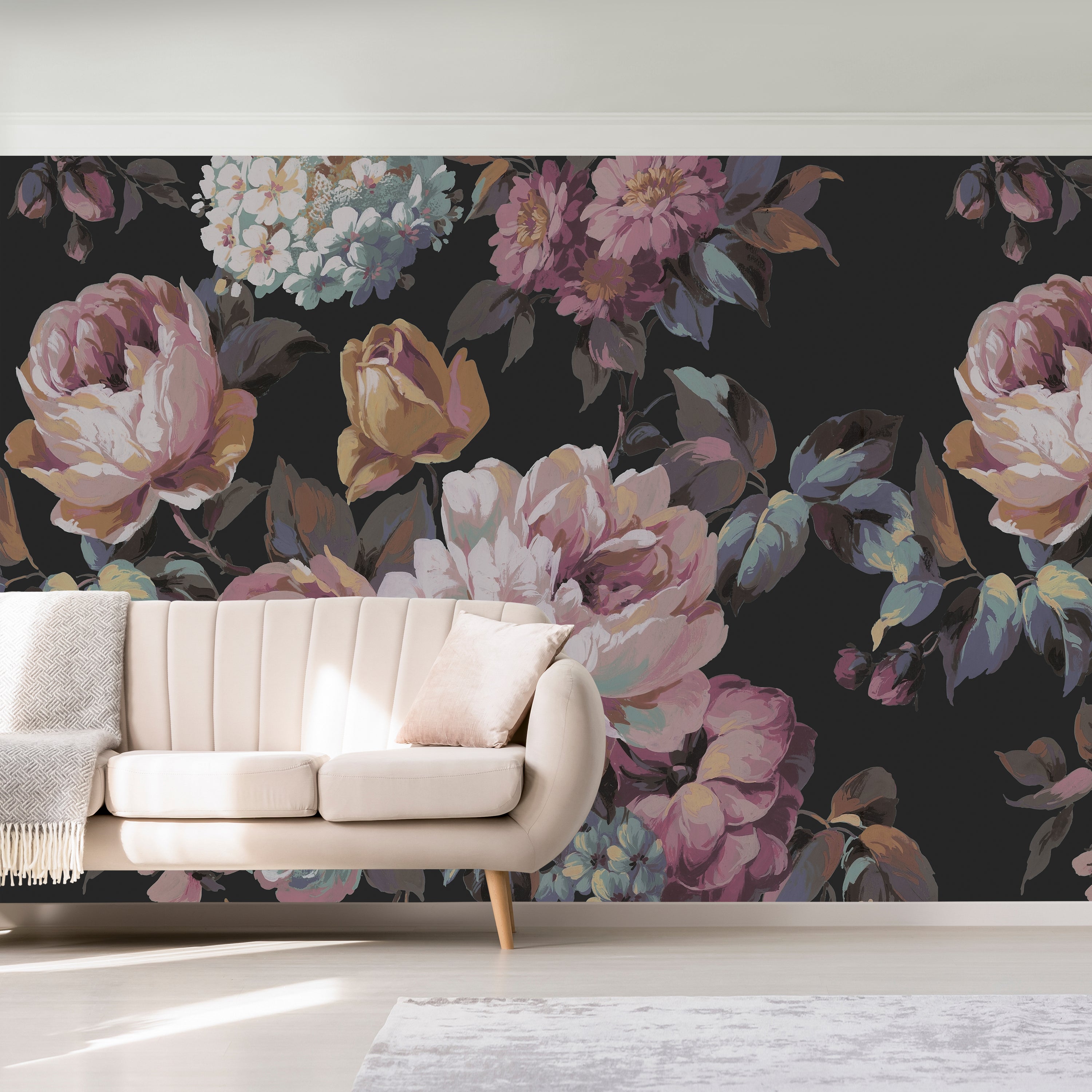 Floral Wall Mural Black Price Comparisons | Compare The Build