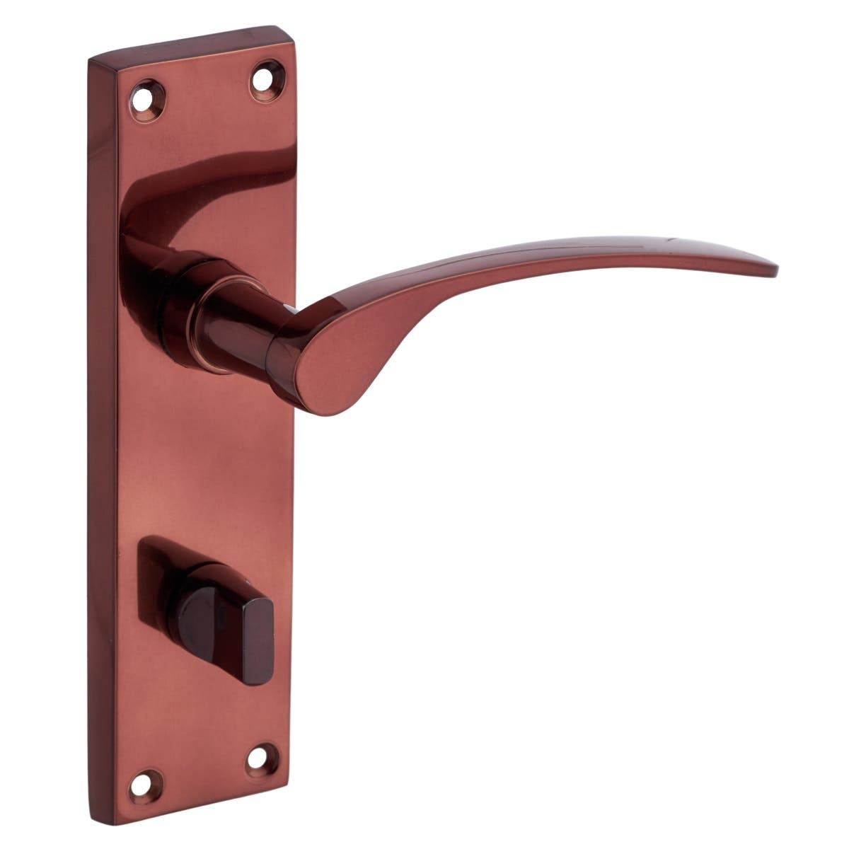 Sofia Lever on Backplate Bathroom Door Handle - Rose Gold/Copper | Compare The Build