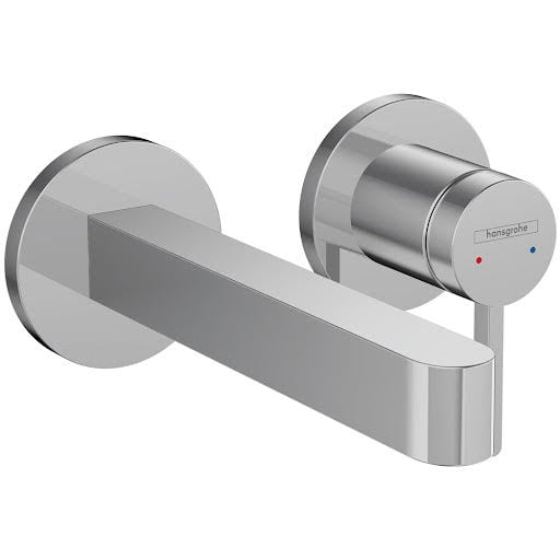 hansgrohe Finoris EcoSmart 2-hole Wall Mounted Basin Mixer Tap - Chrome Price Comparisons | Compare The Build