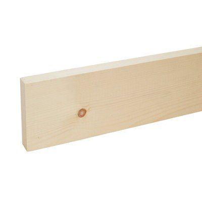 Smooth Planed Square edge Whitewood spruce Stick timber (L)2.4m (W)119mm (T)27mm | Compare The Build