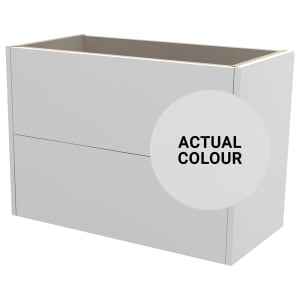 Duarti By Calypso Cascade 800mm Slimline 2 Drawer Wall Hung Vanity Unit - Mirror Grey | Compare The Build