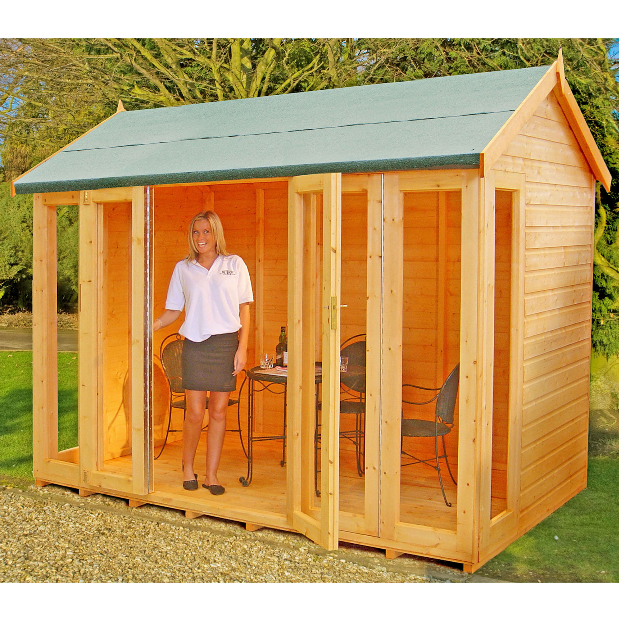 10'3 x 6'5 Shire Blenheim Wooden Summerhouse Price Comparisons | Compare The Build