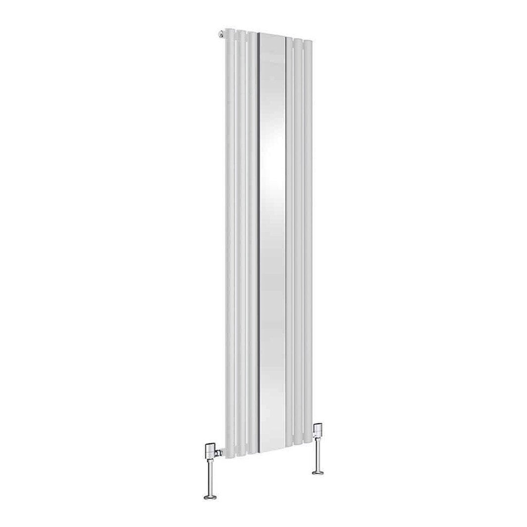 DQ Cove Mirror Vertical Designer Radiator, White, 1800mm x 500mm Price Comparisons | Compare The Build