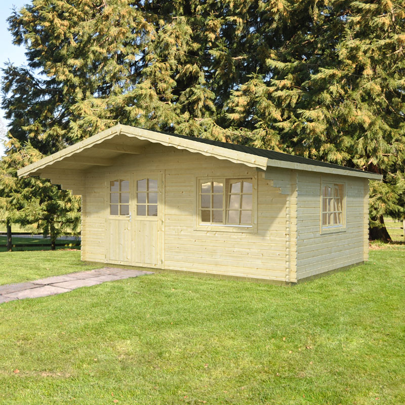 Palmako Sally 5.3m x 4.1m Log Cabin Garden Building (44mm) Price Comparisons | Compare The Build