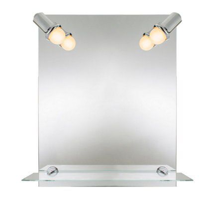Cooke & Lewis Clarach Rectangular Illuminated Bathroom Mirror (H)600mm (W)500mm Price Comparisons | Compare The Build