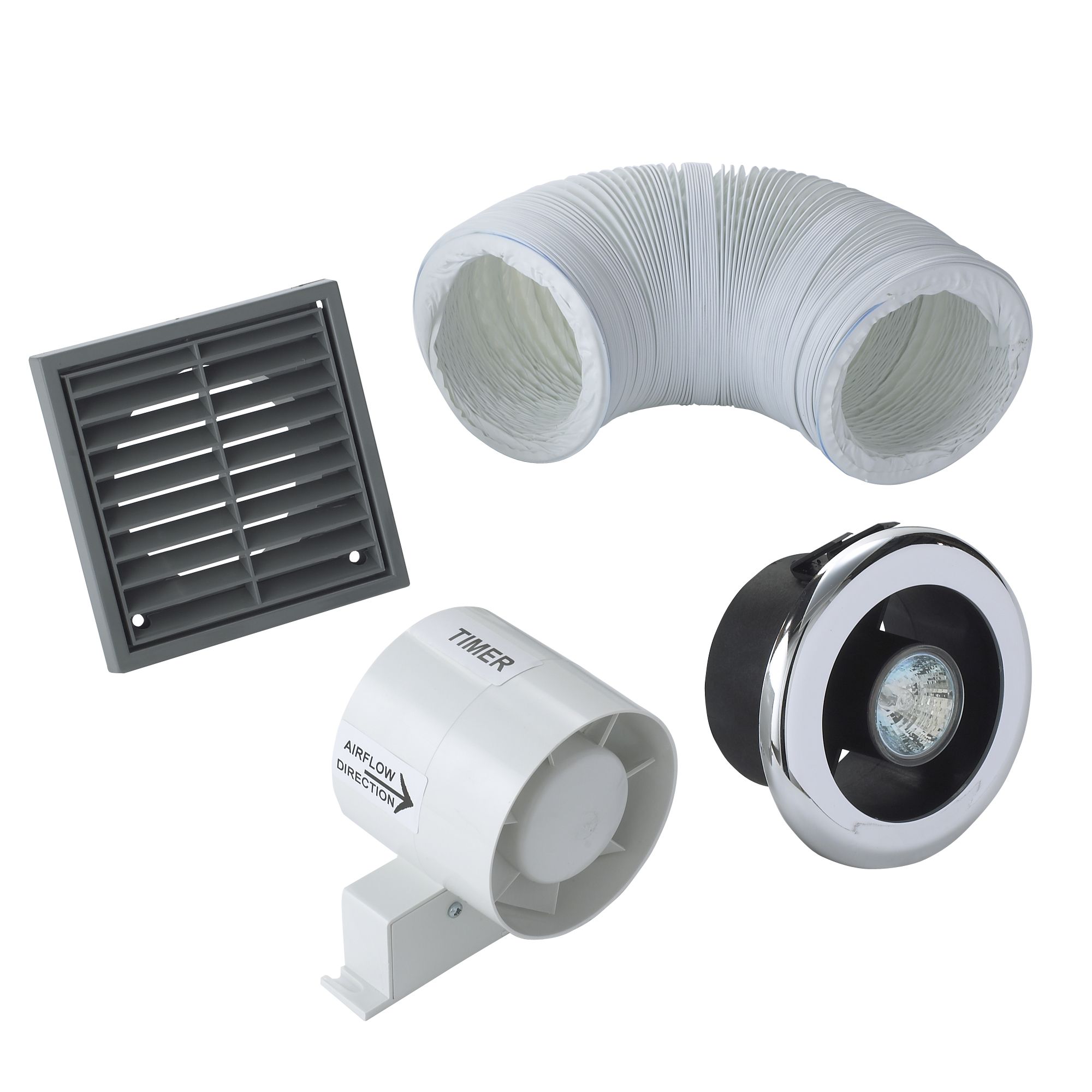 VDISL100T Bathroom Shower fan kit | Compare The Build