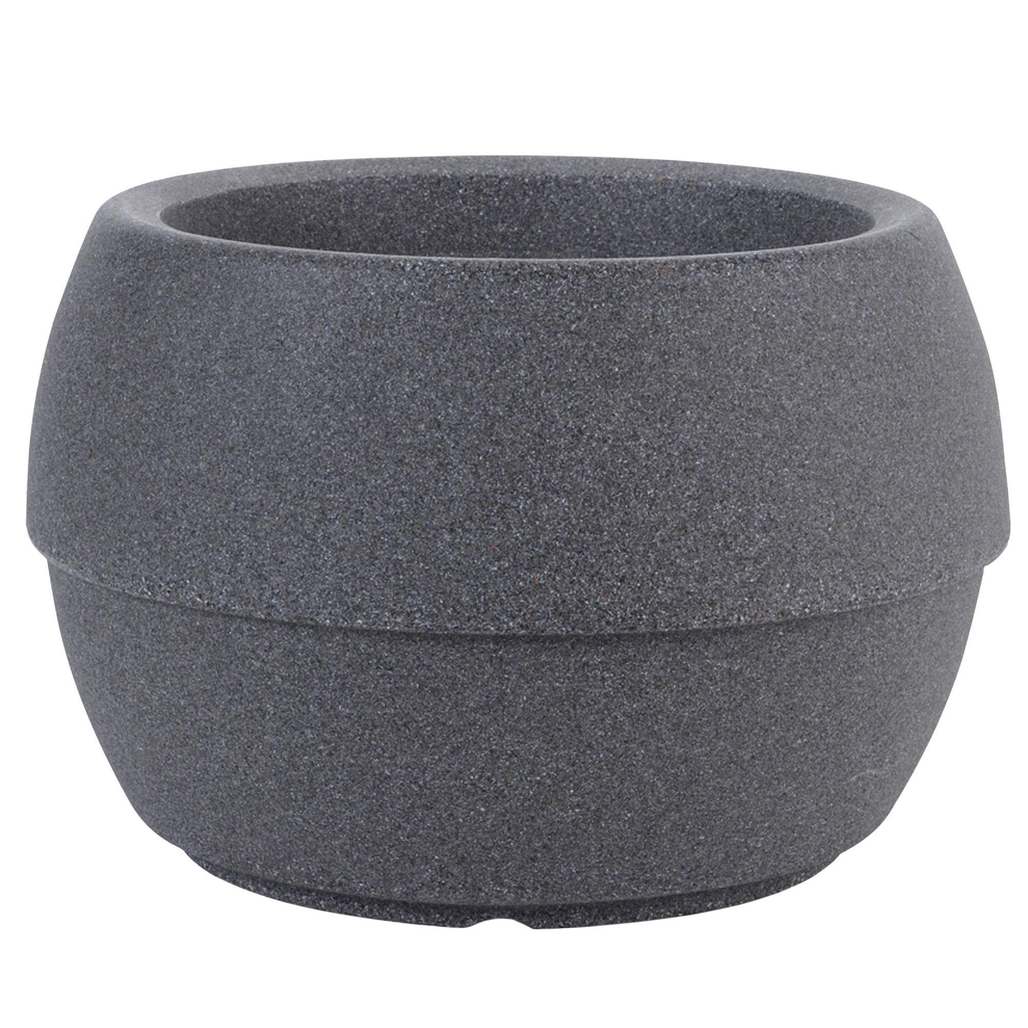 Sankey Round Plastic Grey Pot (H)102mm Price Comparisons | Compare The Build