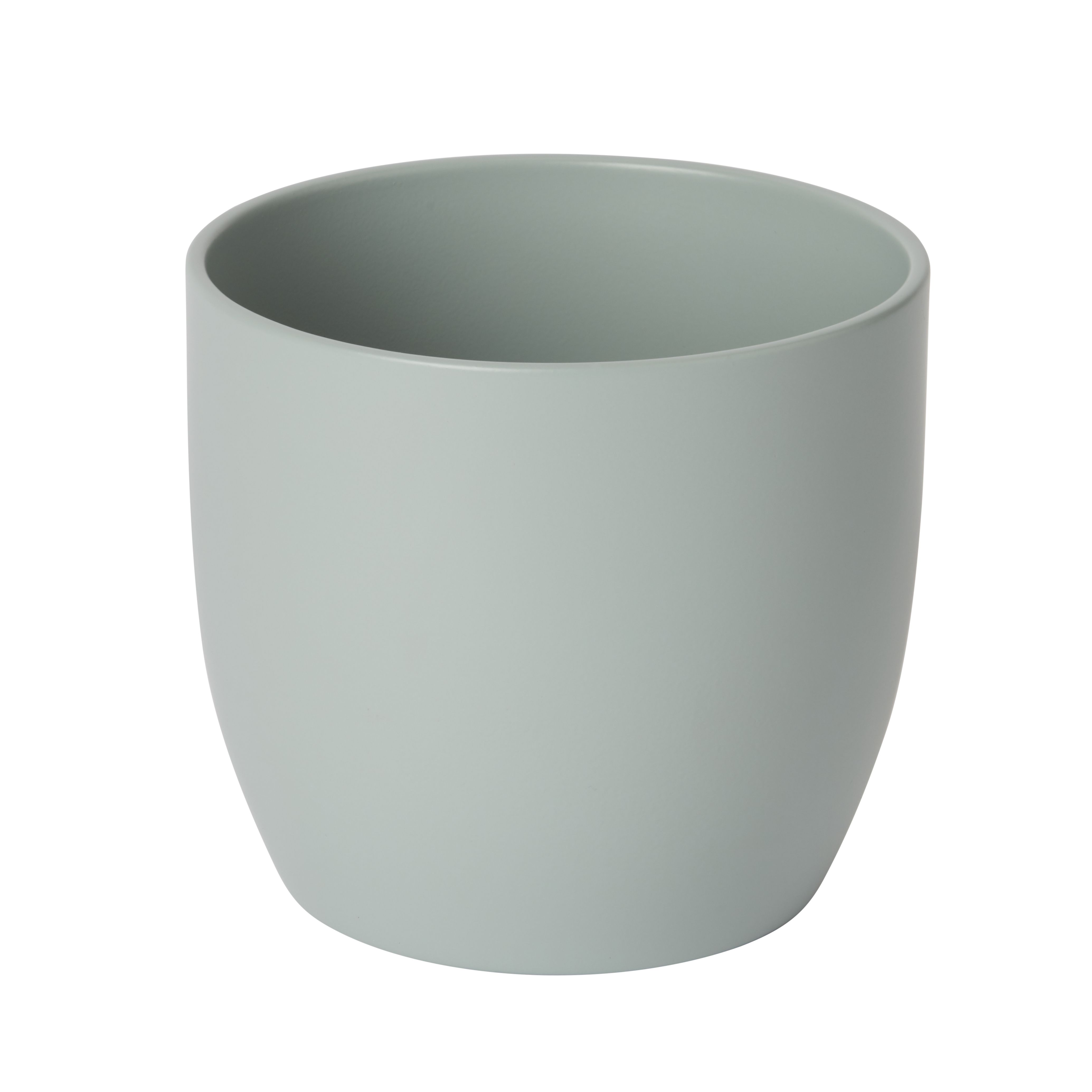 GoodHome Duck Egg Ceramic Plant Pot (Dia)14.4Cm Price Comparisons | Compare The Build