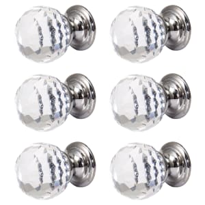 Glass Faceted Polished Chrome Door Knob - 30mm - Pack of 18 Price Comparisons | Compare The Build