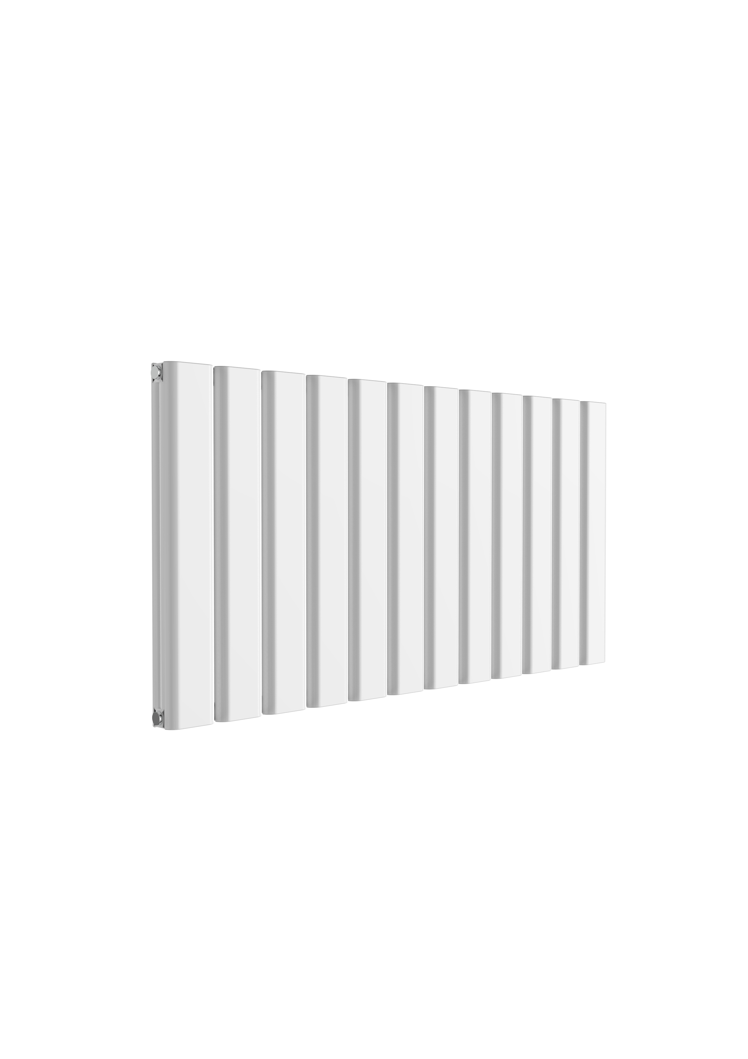 Reina Vicari Horizontal Aluminium Designer Radiator, White, 600mm x 1200mm | Compare The Build