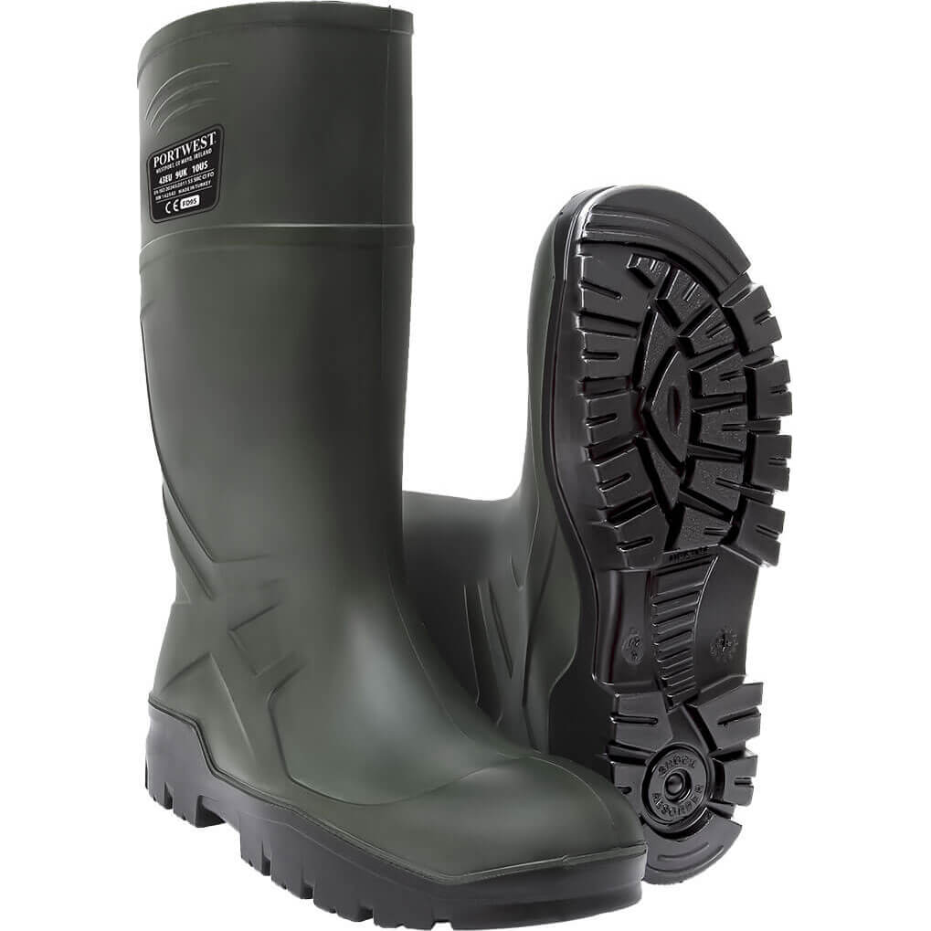 Portwest PU Safety Wellington Boots Green Size 9 Price Comparisons | Compare The Build