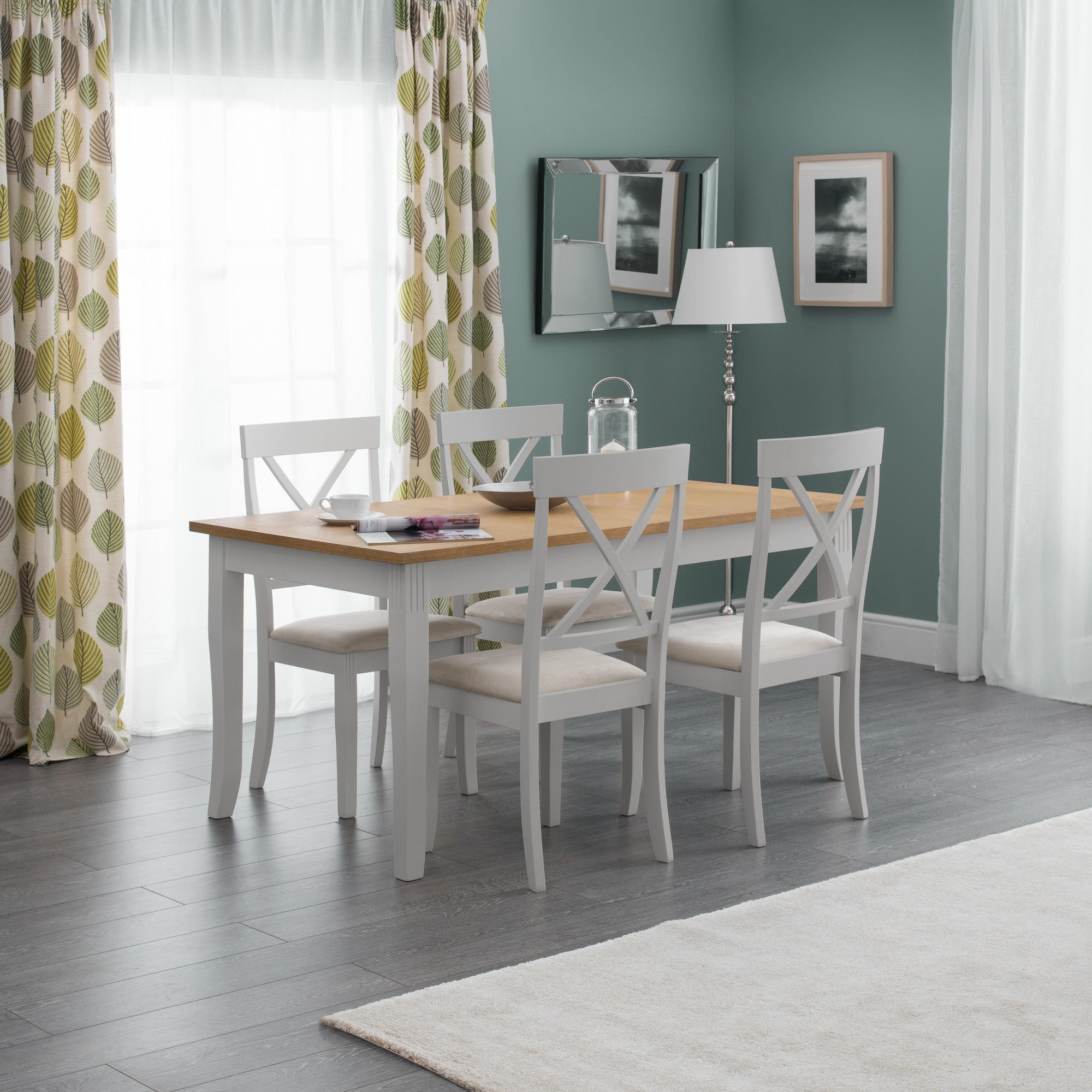 Davenport Rectangular Grey Dining Table with 4 Chairs Grey Price Comparisons | Compare The Build