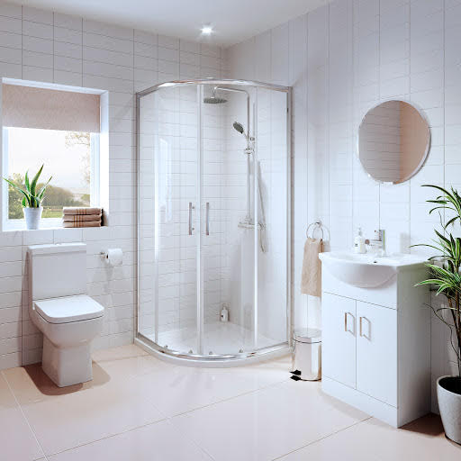 Amelie Bathroom Suite with Quadrant Enclosure, Toilet & Vanity Unit - 900mm Price Comparisons | Compare The Build