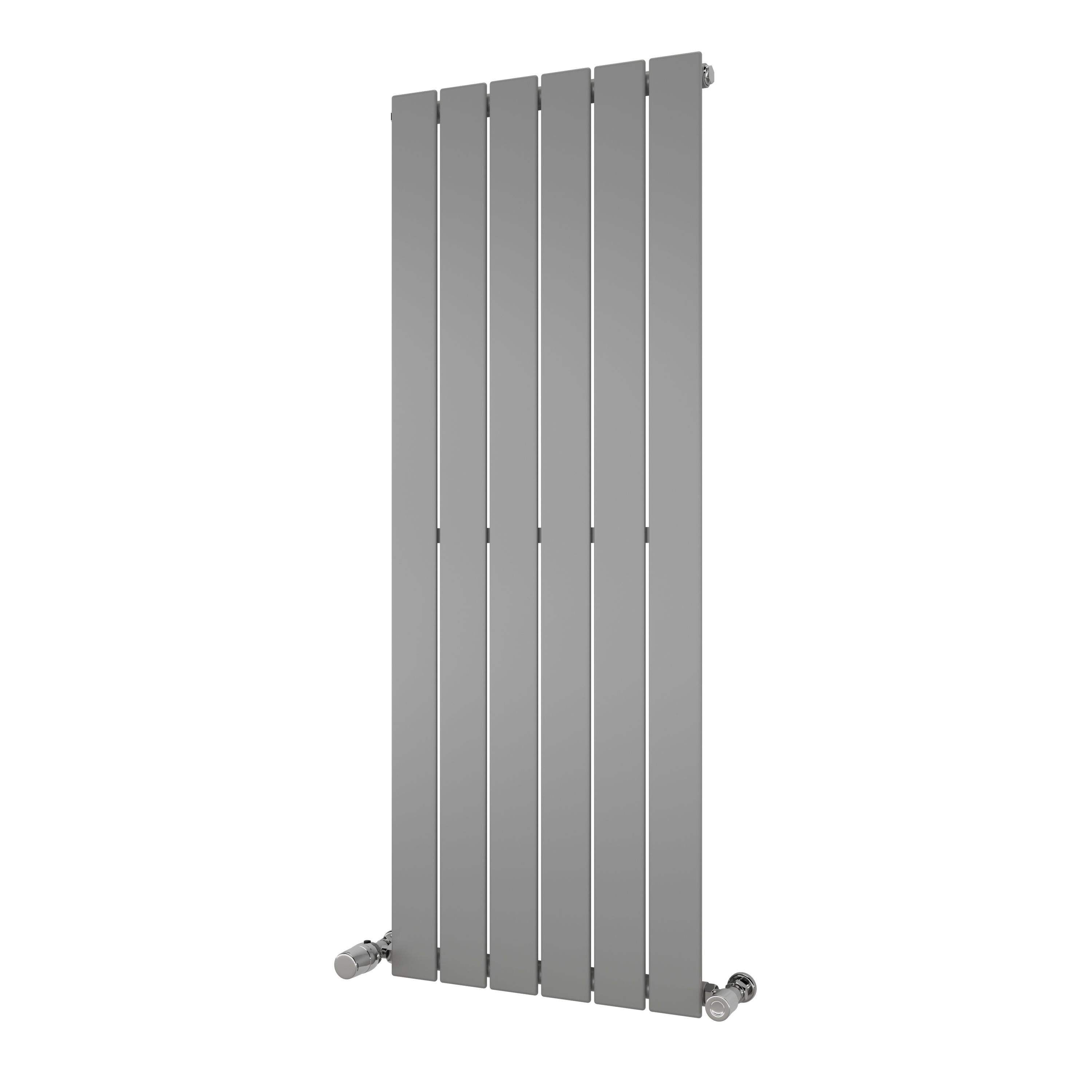 Ximax Vertirad Satin Silver Effect Vertical Designer Panel Radiator, (W)445mm X (H)1200mm Price Comparisons | Compare The Build