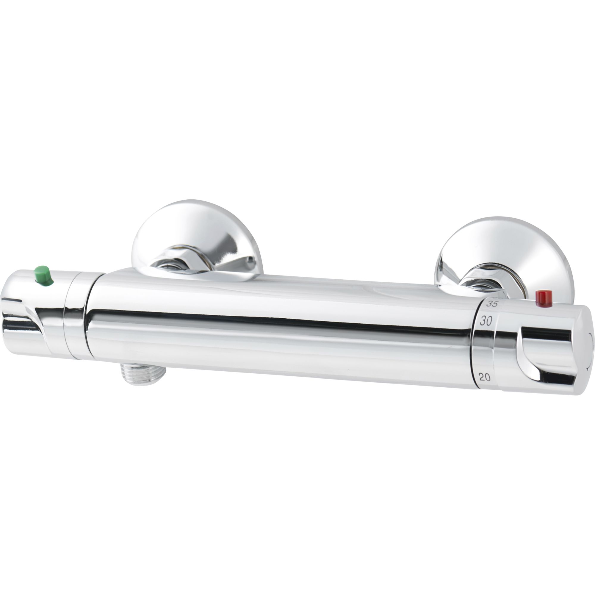 GoodHome Torba Silver Wall Thermostatic Shower Mixer | Compare The Build