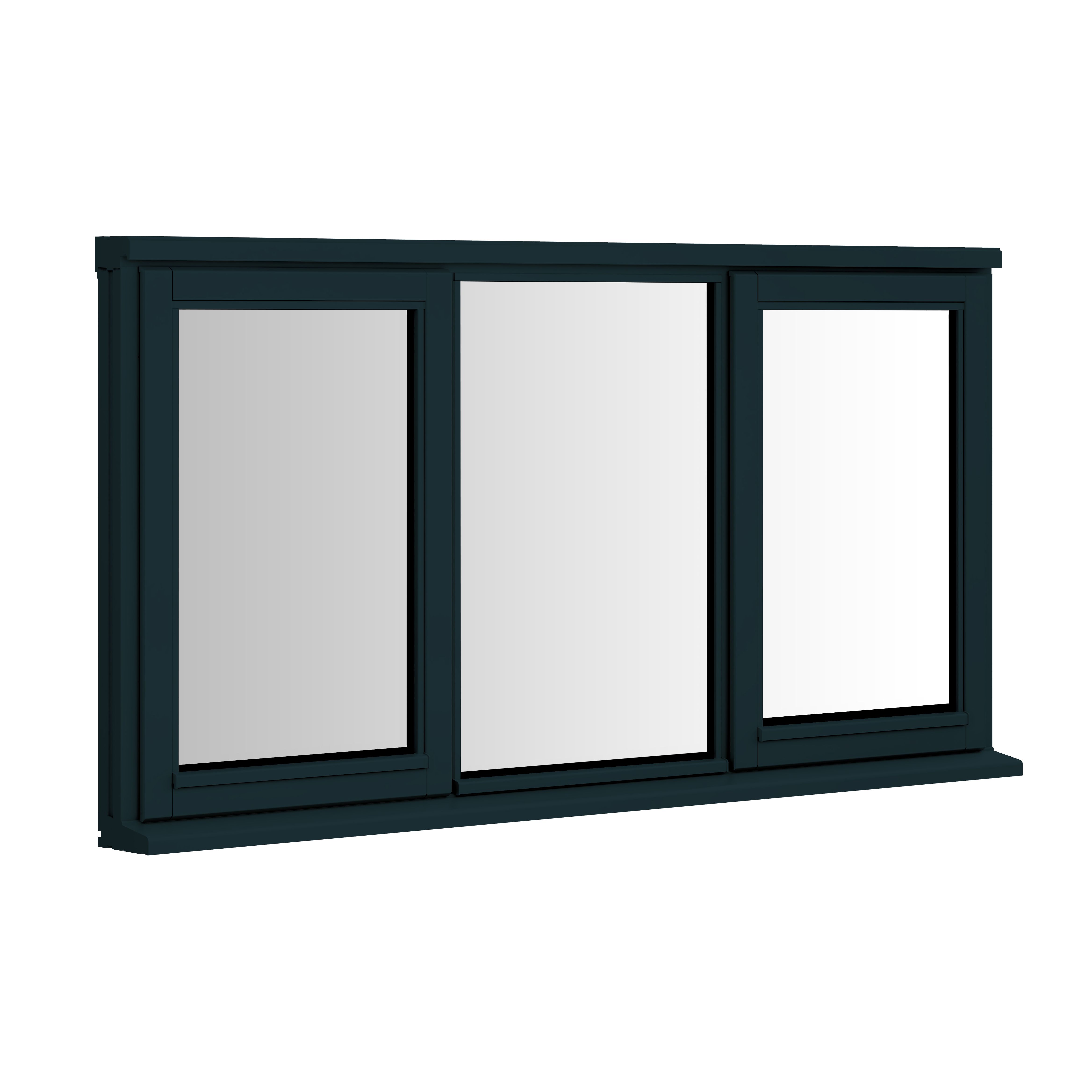 Clear Double Glazed Anthracite Grey Timber Right-Handed Top Hung Window, (H)1195mm (W)1195mm Price Comparisons | Compare The Build