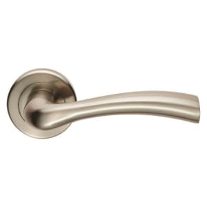 Serozzetta Cinquanta Satin Nickel Round Rose Door Handle - 1 Pair Price Comparisons | Compare The Build