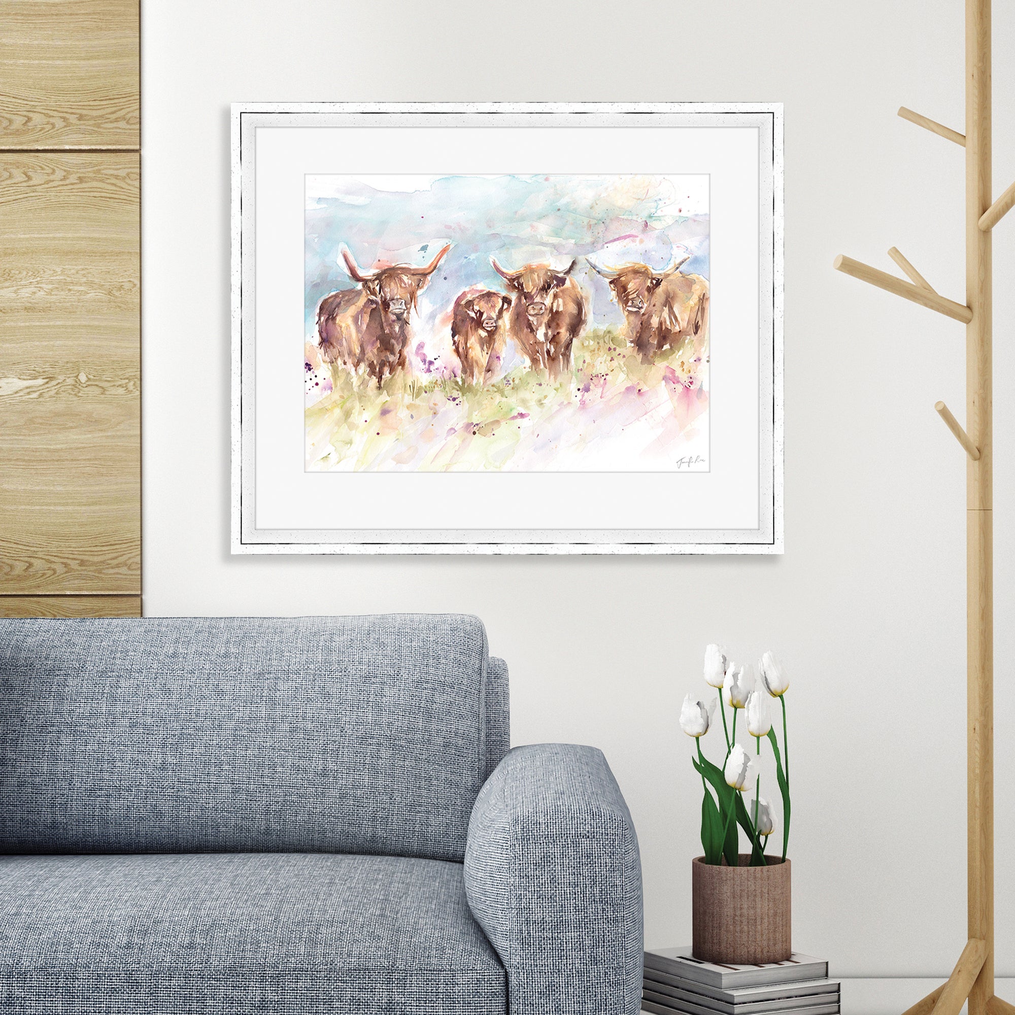 The Art Group Highland Herd Framed Print Brown | Compare The Build