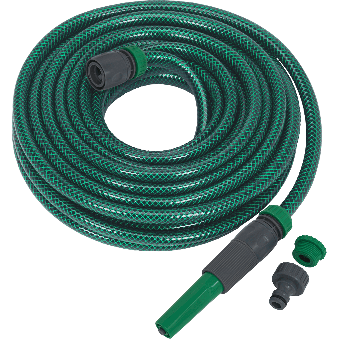 Sealey Garden Hose Pipe with Fittings 1/2" / 12.5mm 15m Green | Compare The Build