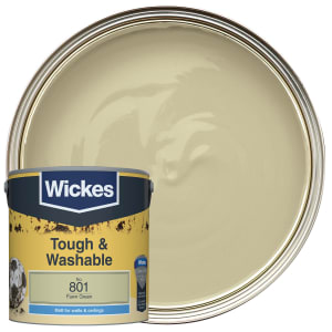 Wickes Tough & Washable Matt Emulsion Paint - Fawn Green No.801 - 2.5L Price Comparisons | Compare The Build