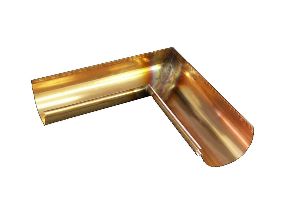 Copper Large Half Round Gutter Internal Corner - 90 Degree x 185mm Price Comparisons | Compare The Build