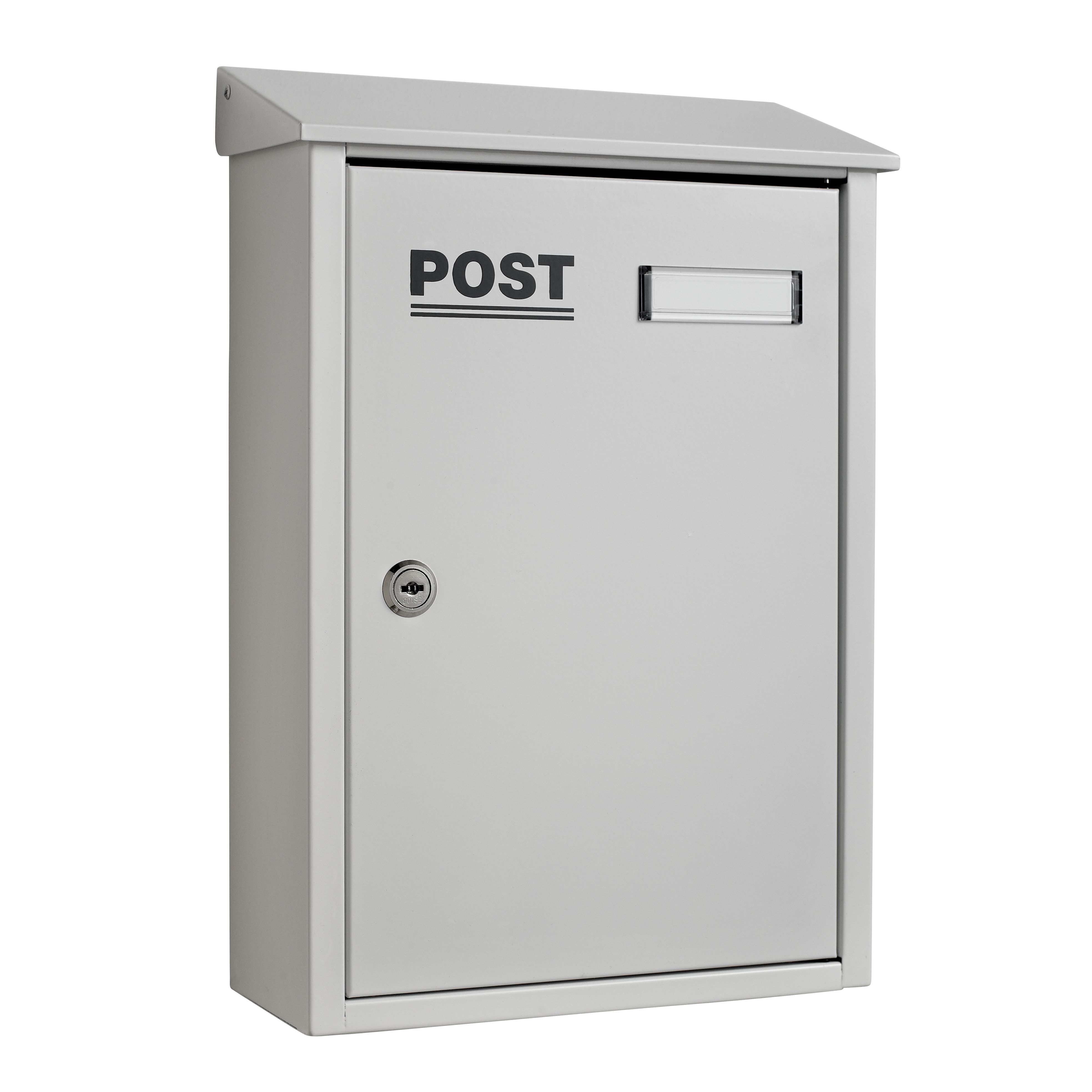 The House Nameplate Company White Steel Post Box, (H)385mm (W)260mm Price Comparisons | Compare The Build