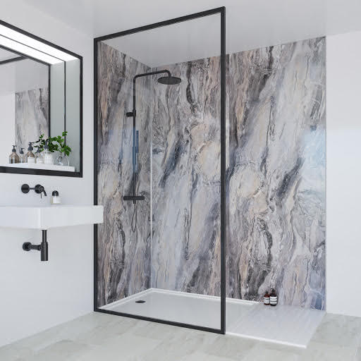 Multipanel Classic Bathroom Wall Panel Cappuccino Stone Unlipped 2400 x 1200mm - MP7256SHR Price Comparisons | Compare The Build