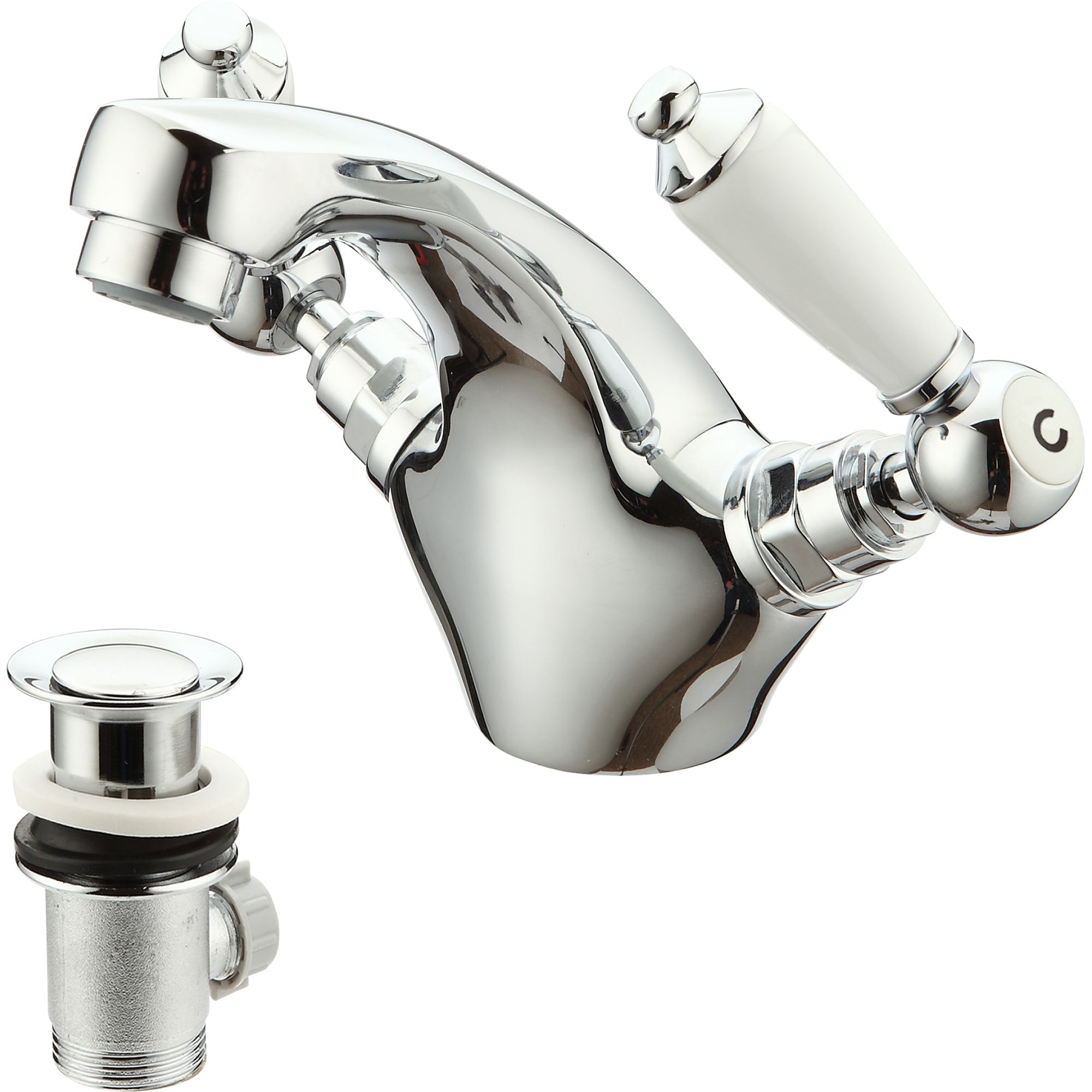 GoodHome Brean 2 Lever Traditional Basin Mono Mixer Tap Price Comparisons | Compare The Build