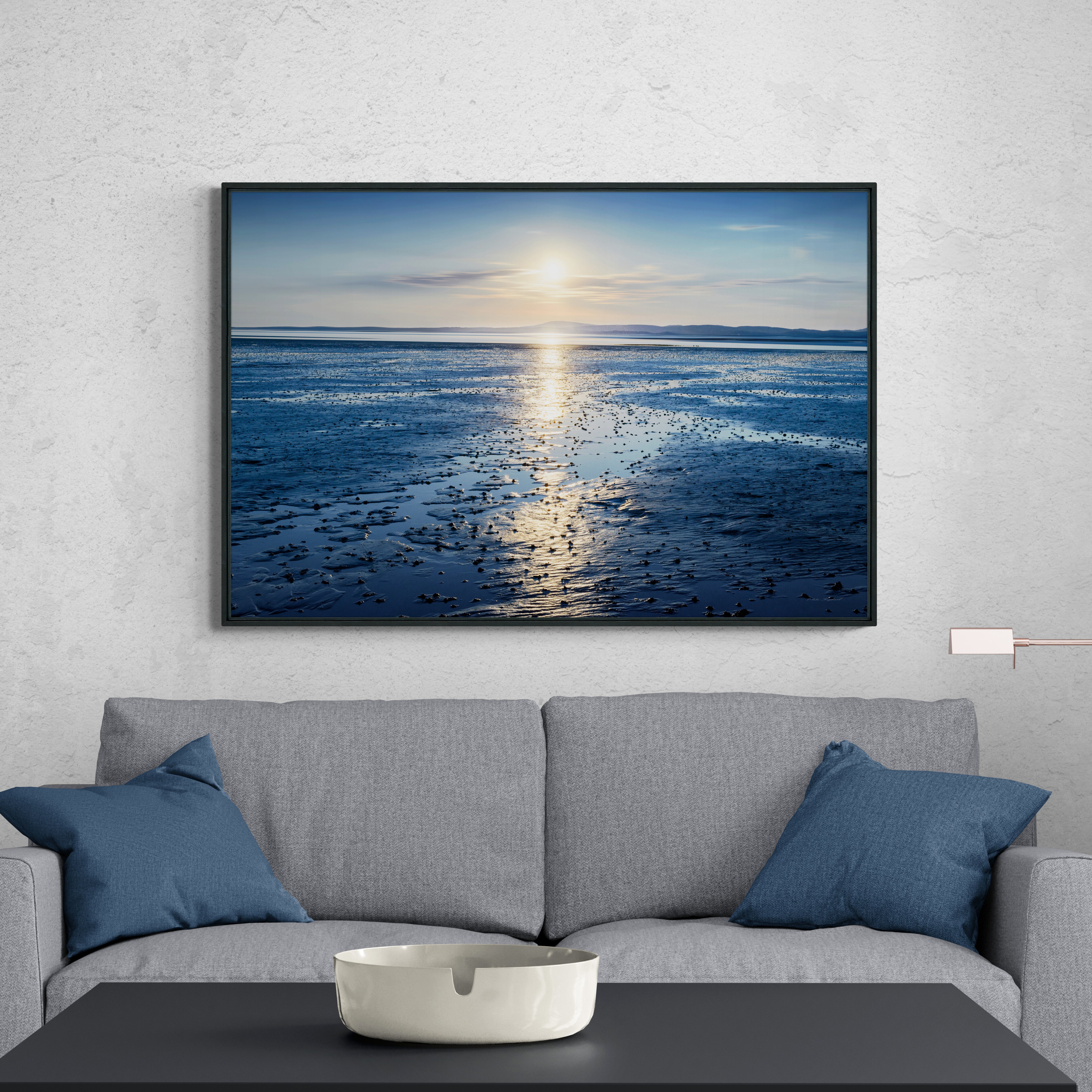 Evening Tide by Mike Shepherd Framed Canvas Blue Price Comparisons | Compare The Build