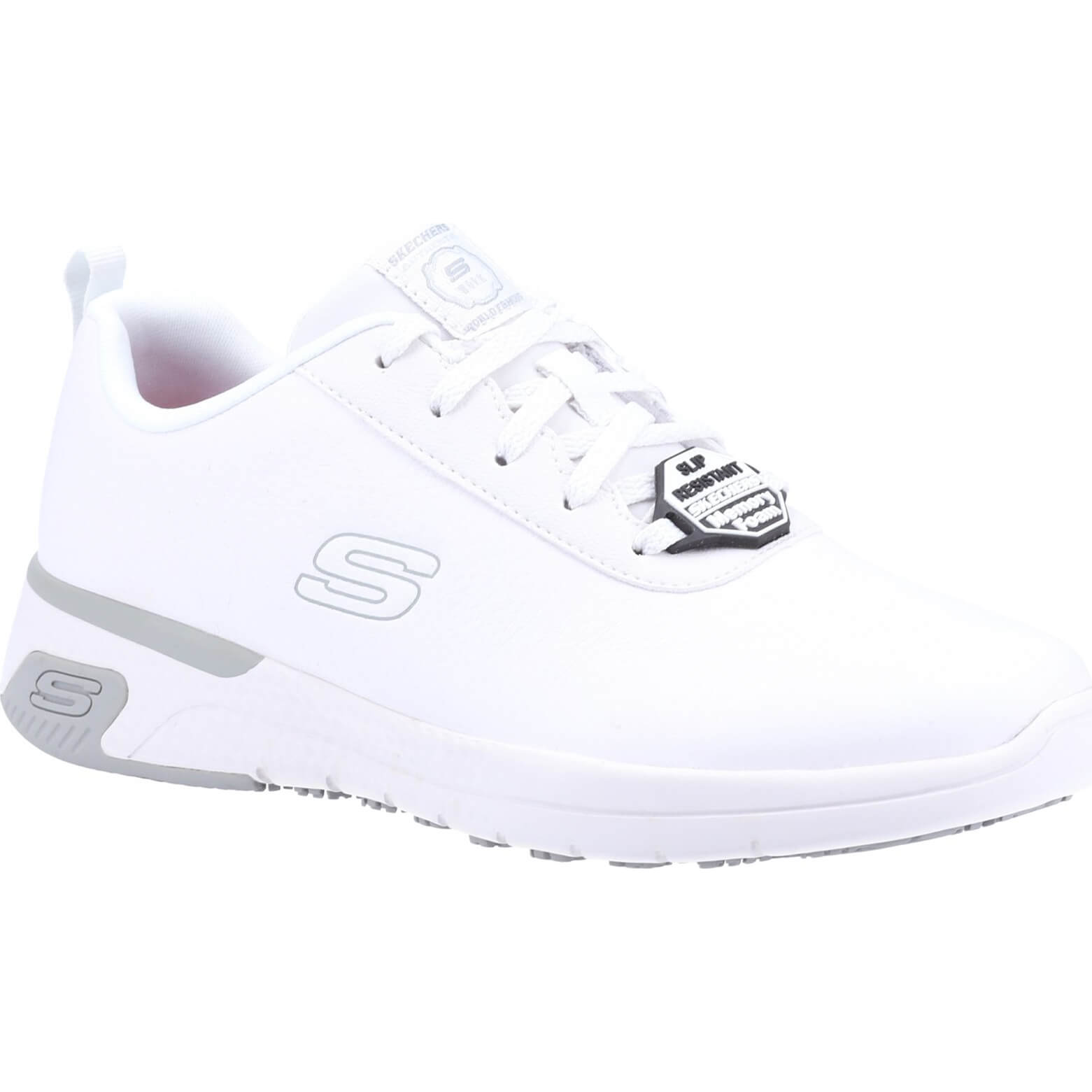 Skechers Marsing Gmina Womens Slip Resistant Shoes White Size 7 | Compare The Build