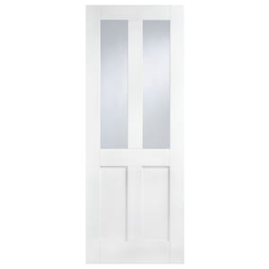 LPD Internal London 2 Lite Primed White Solid Core Door - 826 x 2040mm Price Comparisons | Compare The Build