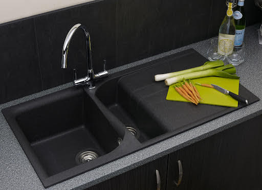 Reginox Elleci Black Granite Inset 1.5 Kitchen Sink With Waste EGO475 Price Comparisons | Compare The Build