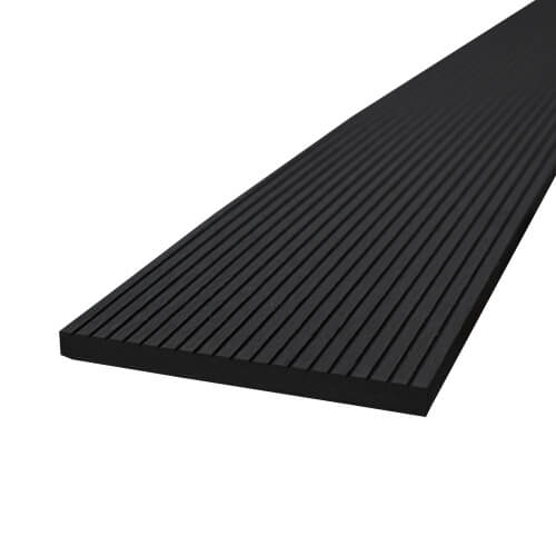 Standard Woodgrain / Grooved Composite Decking Side Cover Trim - 144mm x 12mm x 3660mm Dark Grey Price Comparisons | Compare The Build