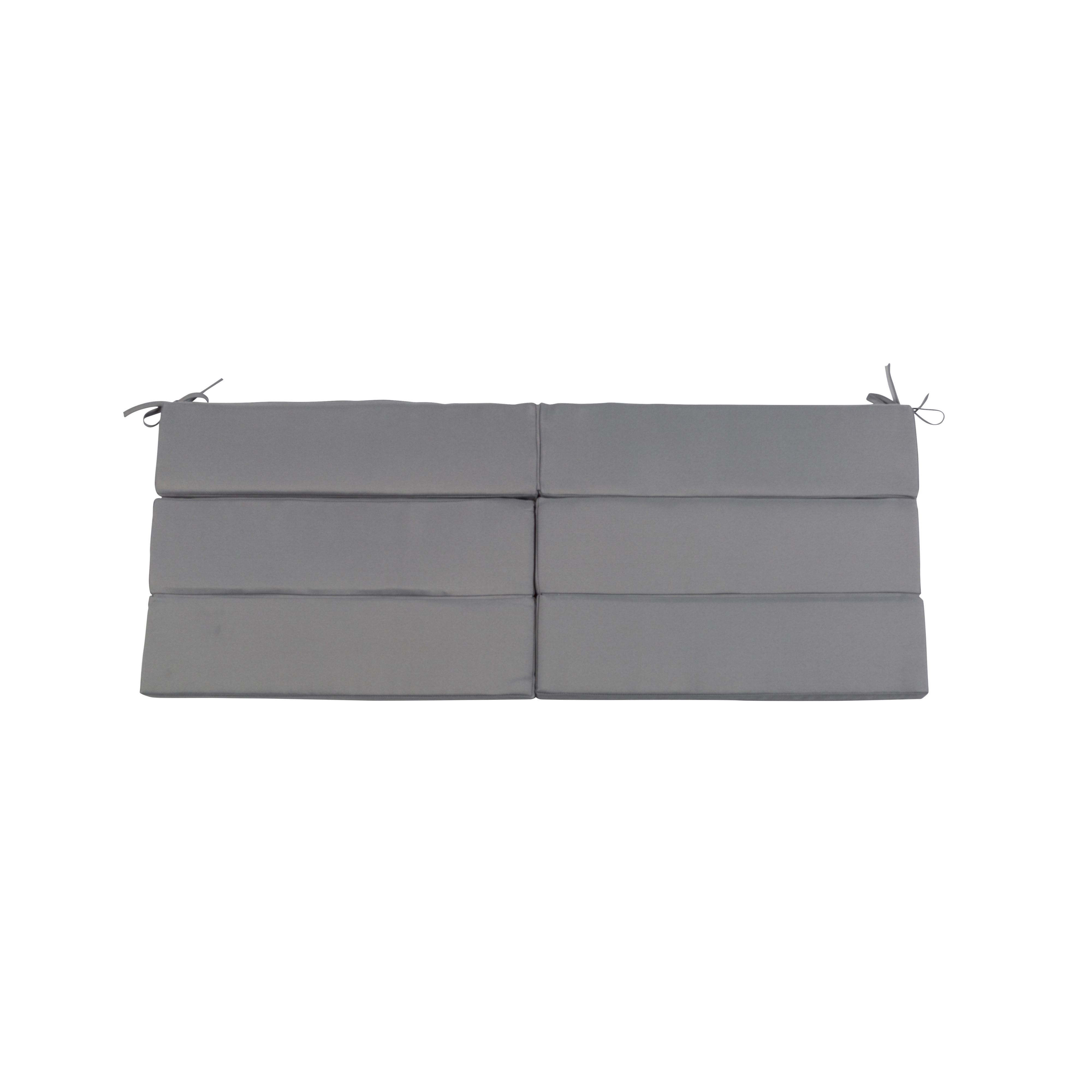 GoodHome Denia Steel Grey Plain Bench Cushion (L)116Cm X (W)48Cm Price Comparisons | Compare The Build