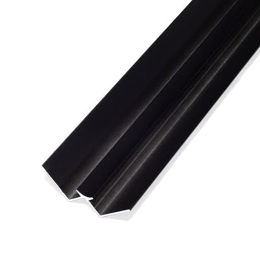 Starline Wall Panel Aluminium Internal Corner Trim Black 2.4m | Compare The Build