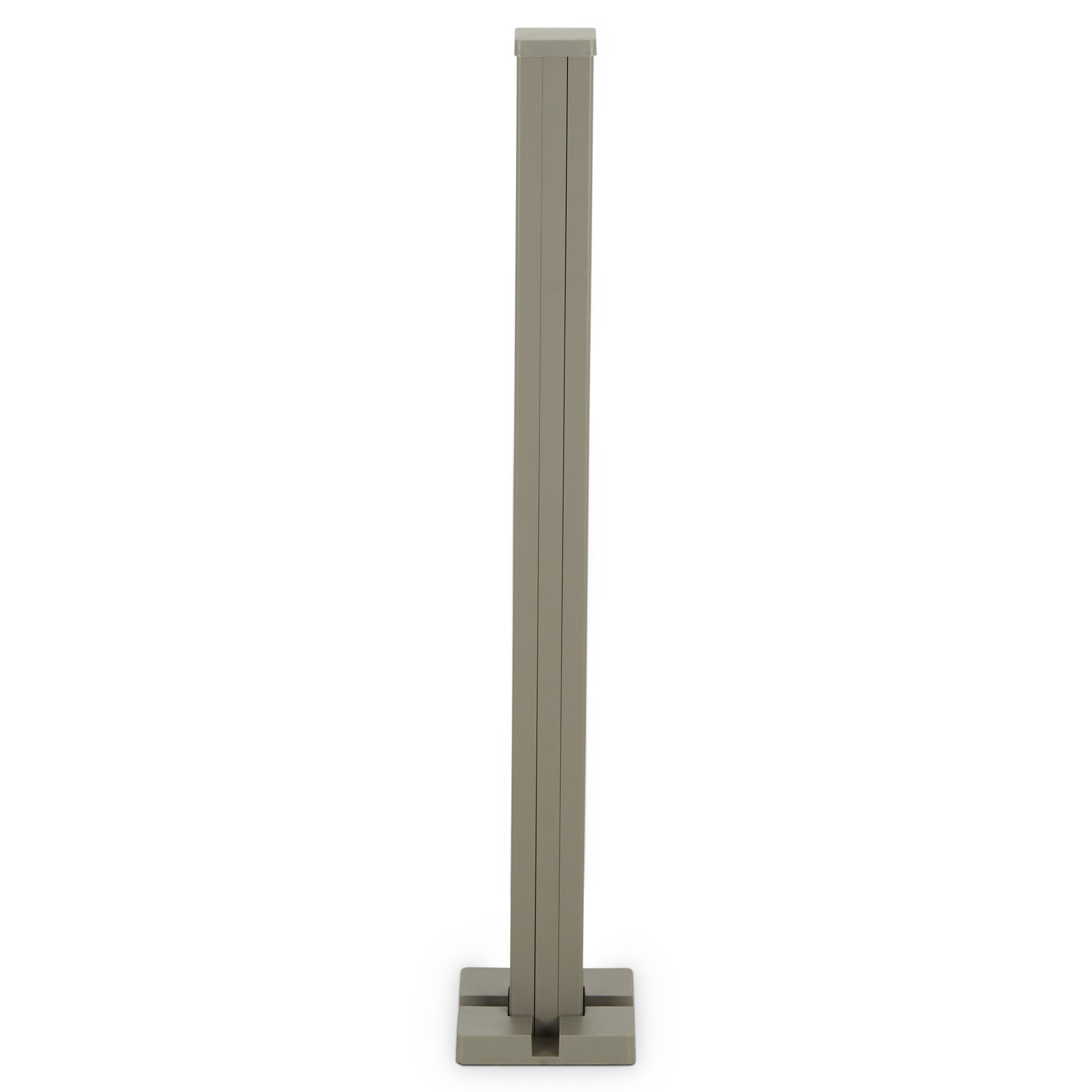 Blooma Neva Aluminium Taupe Slotted Square Fence Post (H)0.95M (W)70mm | Compare The Build