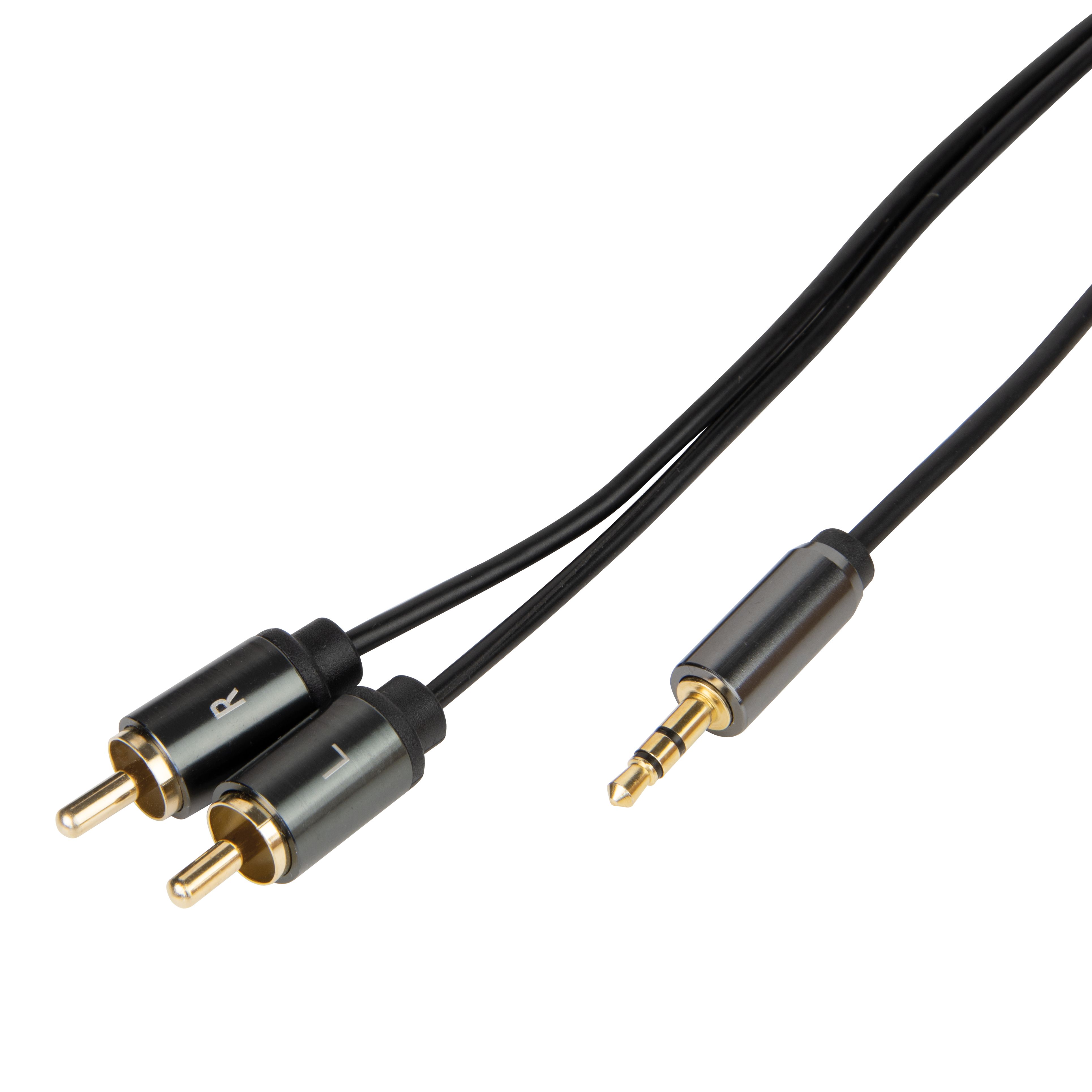 Slx Black & Gold 2 Male Phono Stereo Cable 1.5M Price Comparisons | Compare The Build