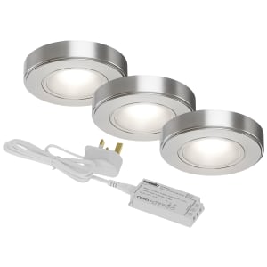 Sensio SE11190N3 Zeta Round Natural White LED Under Cabinet Lights - Pack of 3 | Compare The Build