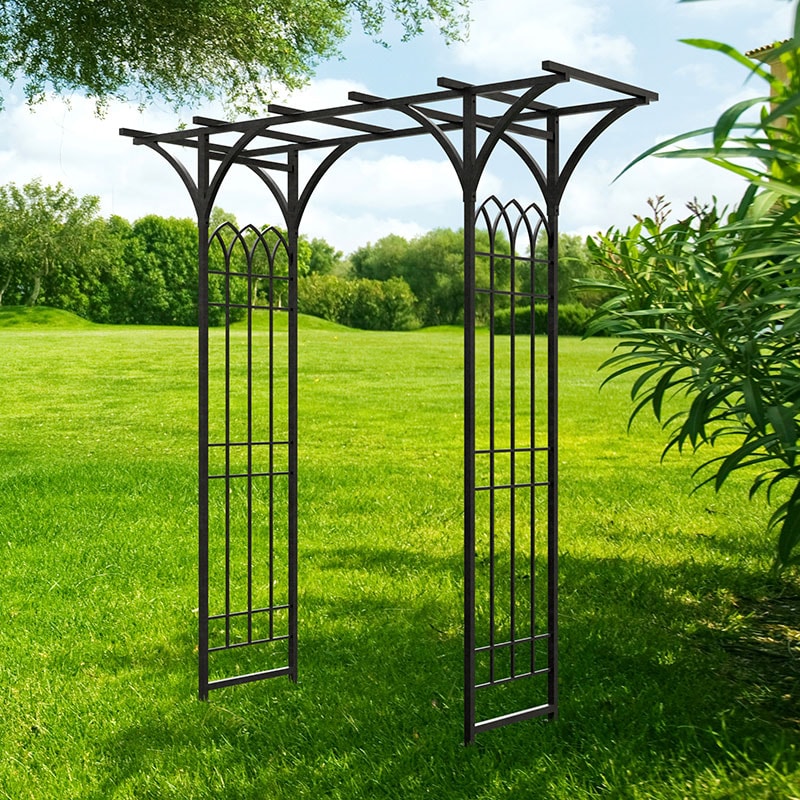 Panacea Gothic Metal Garden Arch 6'9 x 3'9 Price Comparisons | Compare The Build