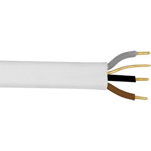 Zexum White 2.5mm 24A Brown Black Grey Three Core & Earth 6243B Flat LSZH (Low Smoke Zero Halogen) Harmonised Lighting Power Cable - 1 Meter Price Comparisons | Compare The Build