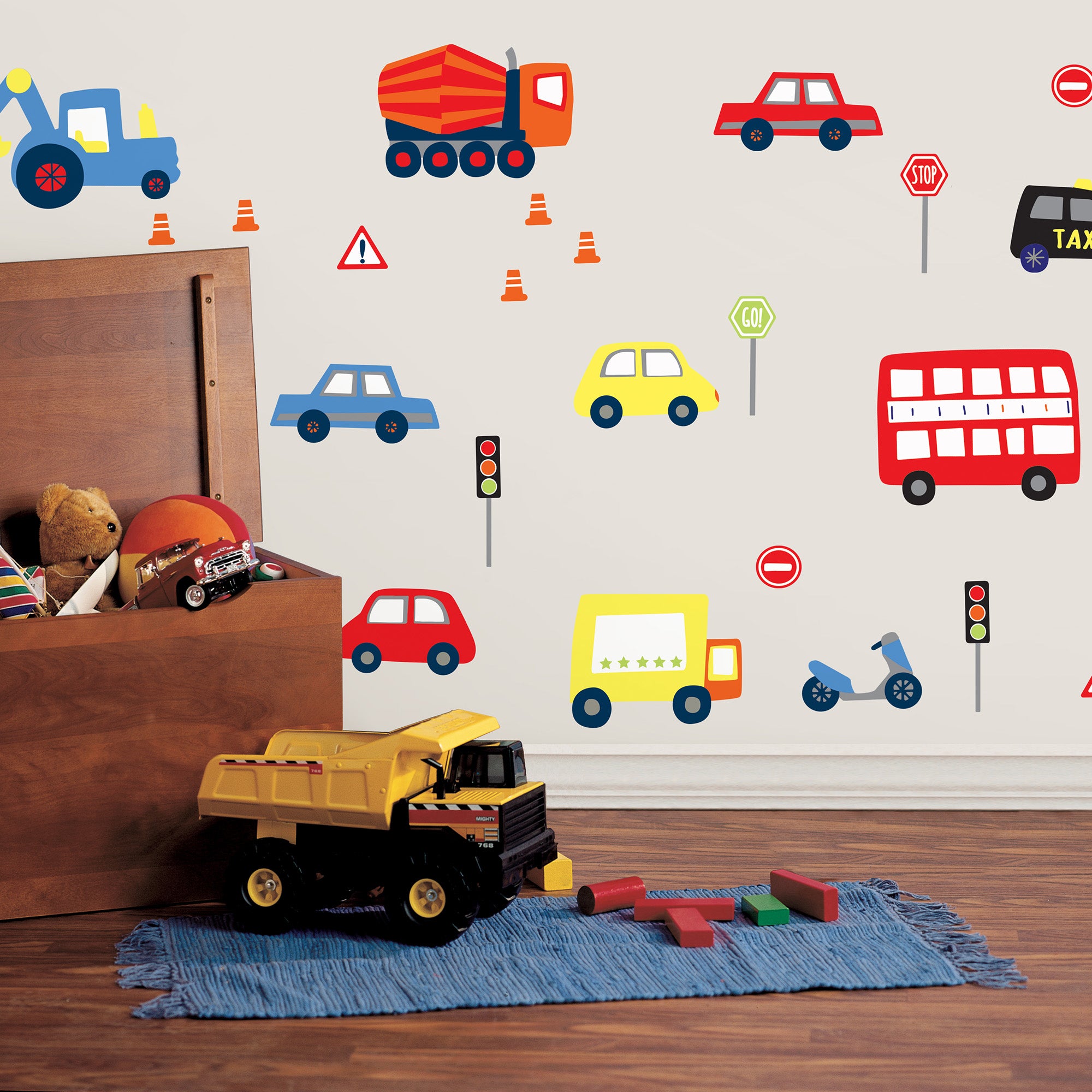 Transport Wall Stickers Red/Blue/Yellow/Orange Price Comparisons | Compare The Build