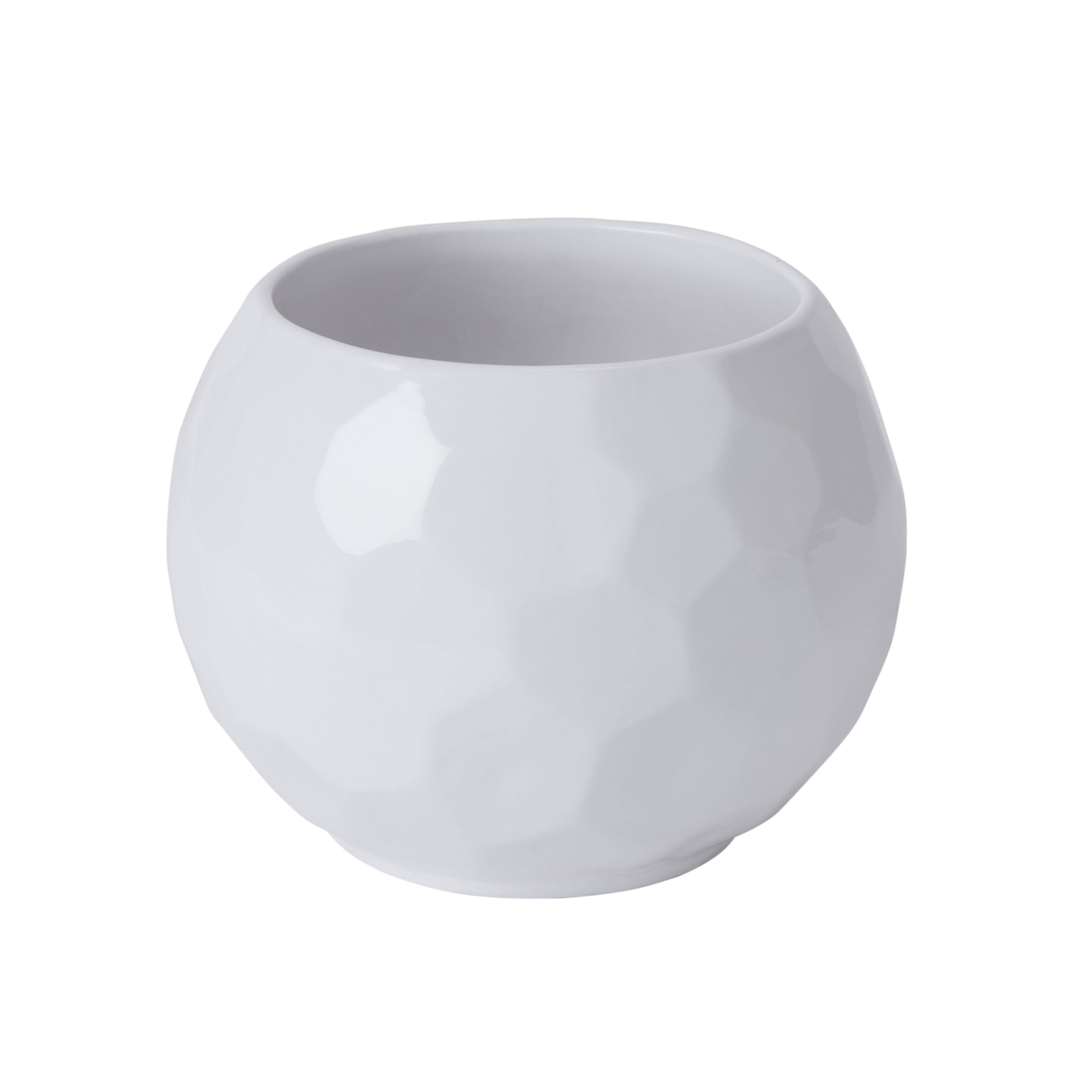 GoodHome White Clay Honeycomb Round Plant Pot (Dia)19Cm Price Comparisons | Compare The Build