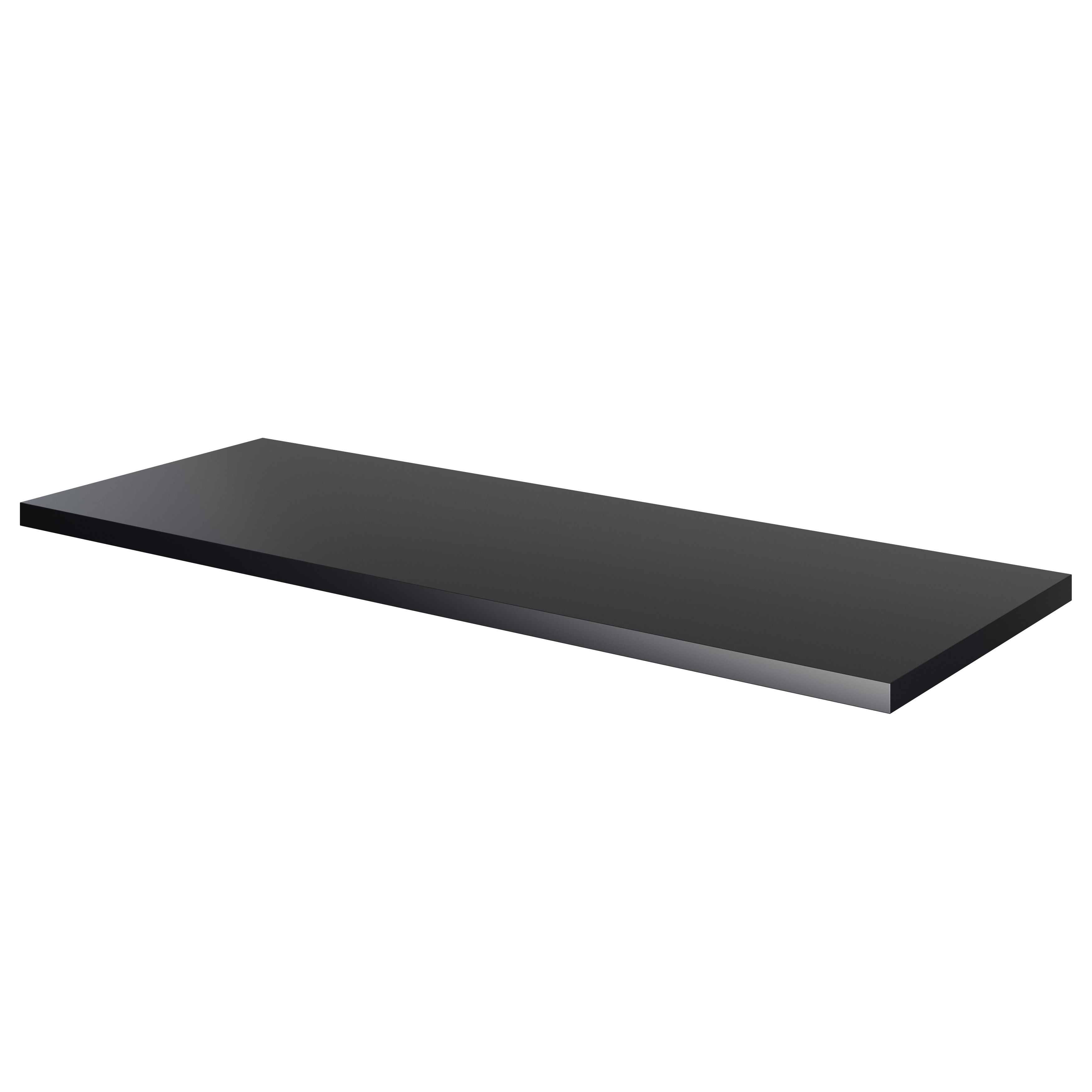 GoodHome Cadelia Matt Black Square Edge Chipboard & Laminate Bathroom Worktop 2Cm X 45.5Cm X 120.5Cm Price Comparisons | Compare The Build