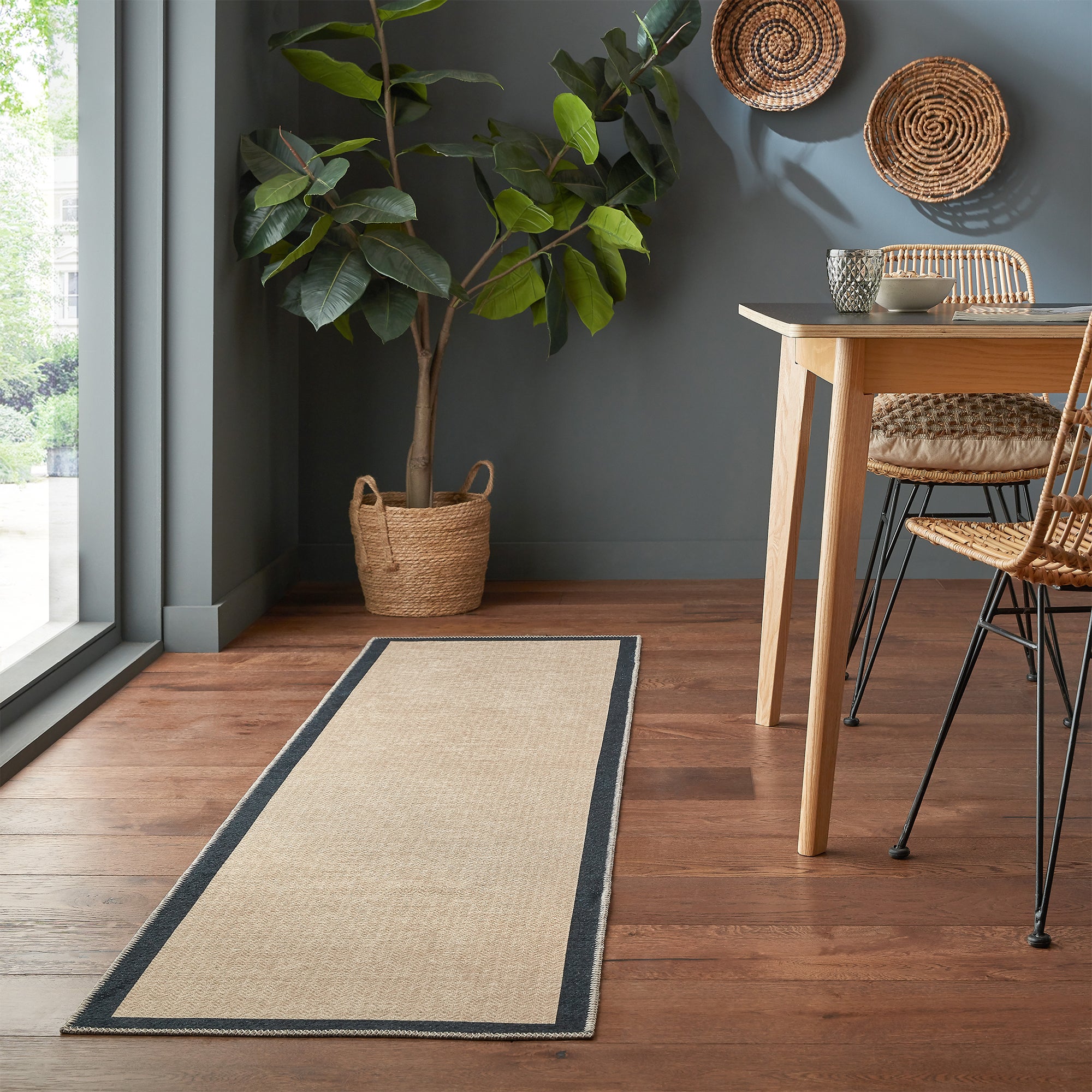 Herringbone Washable Runner Natural Price Comparisons | Compare The Build
