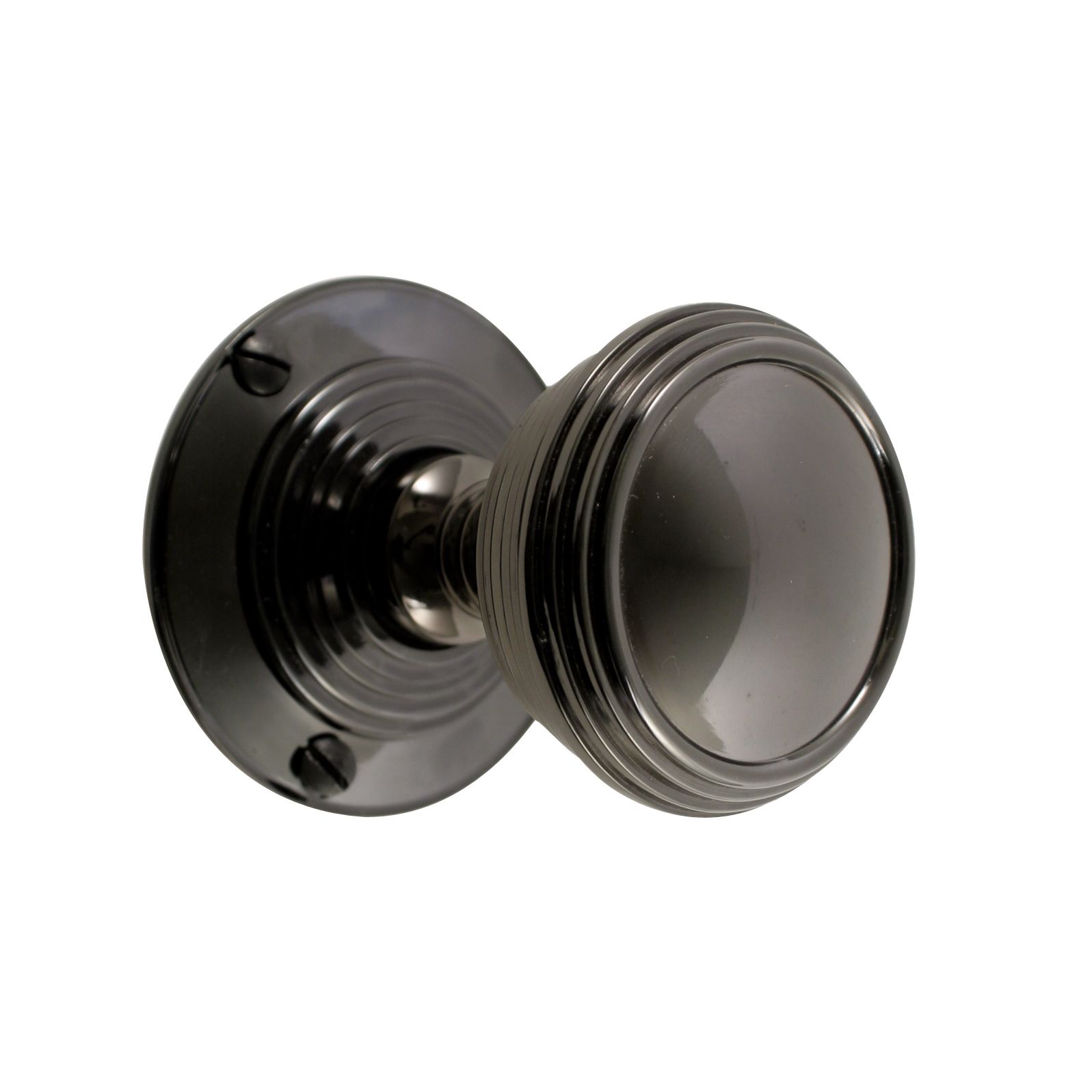 Black Iridium Effect Brass Round Door Knob (Dia)55.66mm, Pair Price Comparisons | Compare The Build