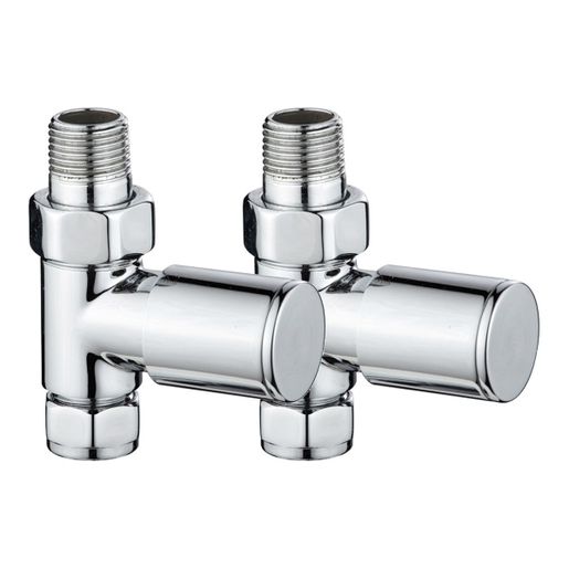 Towelrads Straight Thermostatic Radiator Valve and Lockshield Round Chrome 105 mm x 65 mm 121002 Price Comparisons | Compare The Build