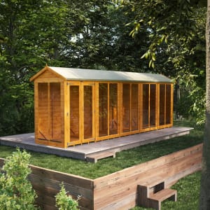 Power Sheds 20 x 4ft Apex Shiplap Dip Treated Summerhouse Price Comparisons | Compare The Build